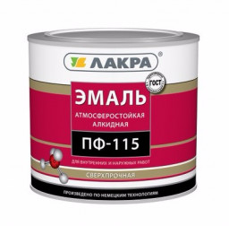Эмаль ПФ-115 1,0 кг Лакра красный