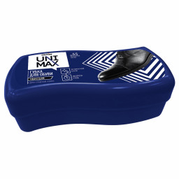 Губка волна для обуви из гладкой кожи черная Unimax