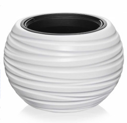 Кашпо Луна пластиковый 9/36л белый
