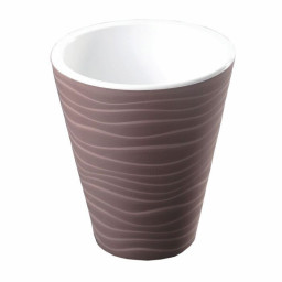 Кашпо Валенсия пластиковое 2,8л со вставкой мокко