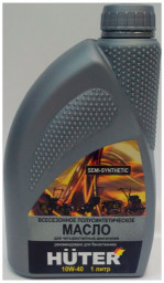 Масло моторное полусинтетическое 4-тактное HUTER 10W-40 1л