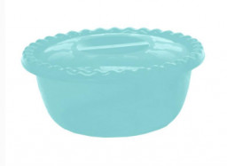 Миска 5,0 л пластик с крышкой аквамарин