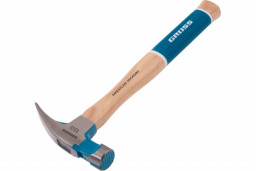 Молоток-гвоздодер GROSS 380 г магнит, обрезиненная рукоятка AMERICAN HICKORY