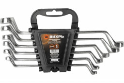 Набор ключей накидных 6-17 мм (6 шт) ВИХРЬ