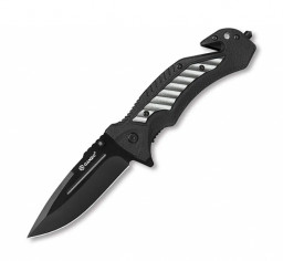 Нож складной туристический Ganzo G628-GY черно-серый