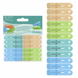 Прищепка бельевая пластик упаковка 12 шт