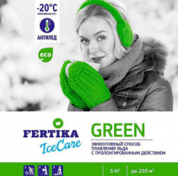 Противогололедный реагент Фертика антилёд 5кг GREEN -20 °С