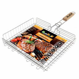 Решетка-гриль 41х34х5,5 см хромированная глубокая Твой Пикник