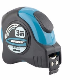 Рулетка 3 м*19 мм двухсторонняя шкала нейлоновое покрытие GROSS