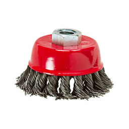 Щетка 100 мм М14 "чашка" металлическая крученая проволока MATRIX