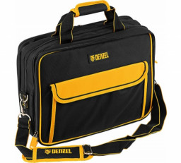 Сумка для инструмента, 400х170х300 мм, 3 отделения, 28 карманов, наплечный ремень Denzel